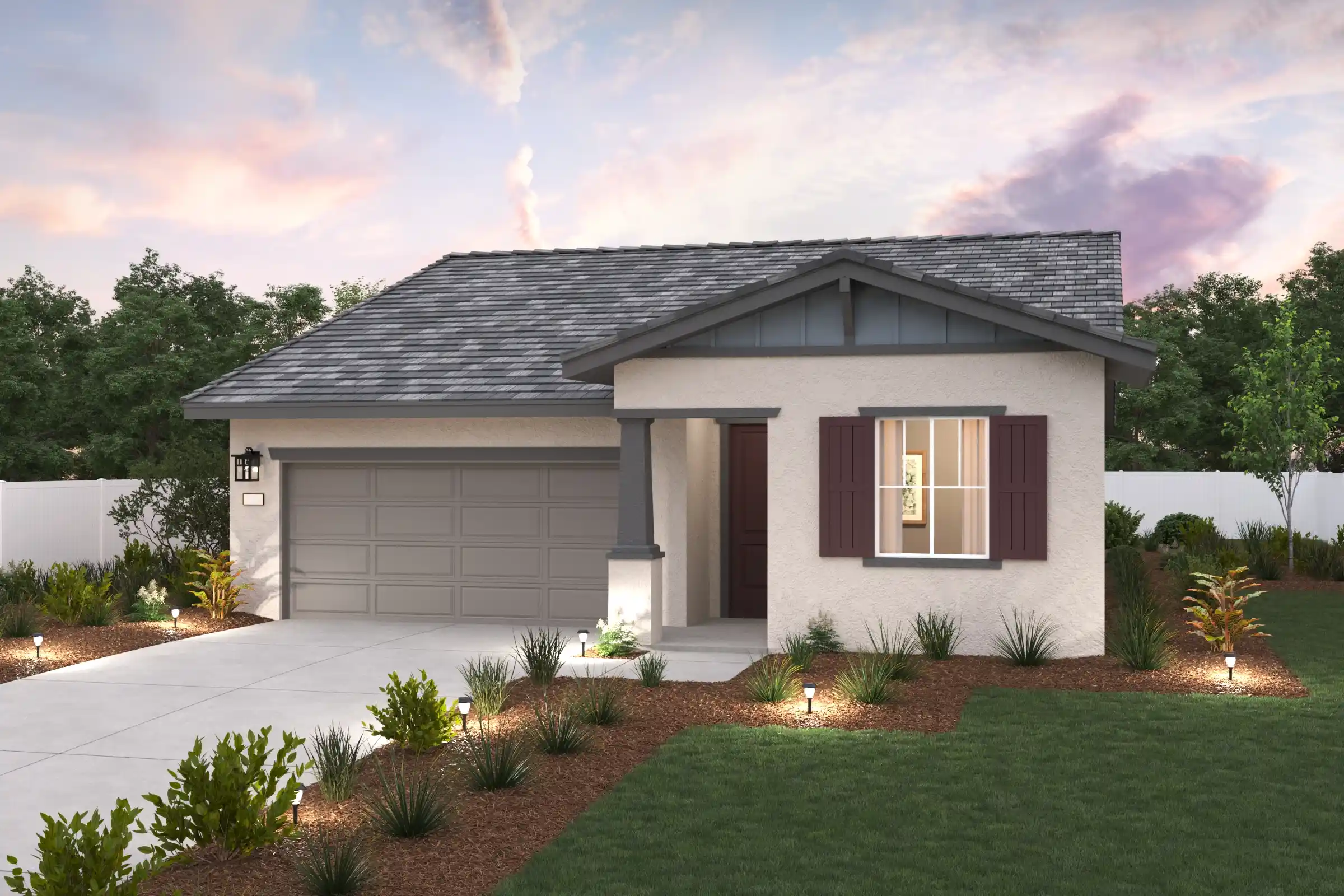 A house with a driveway.