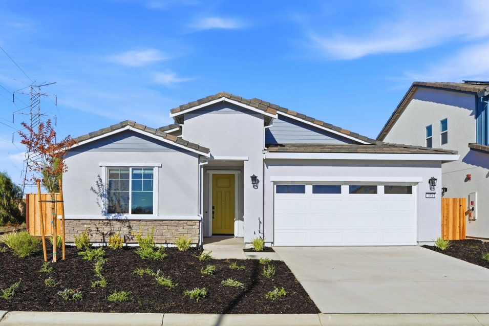 A house with a garage.