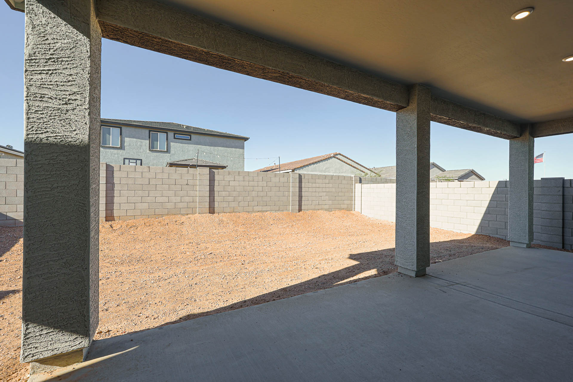 A building with a fence around it.