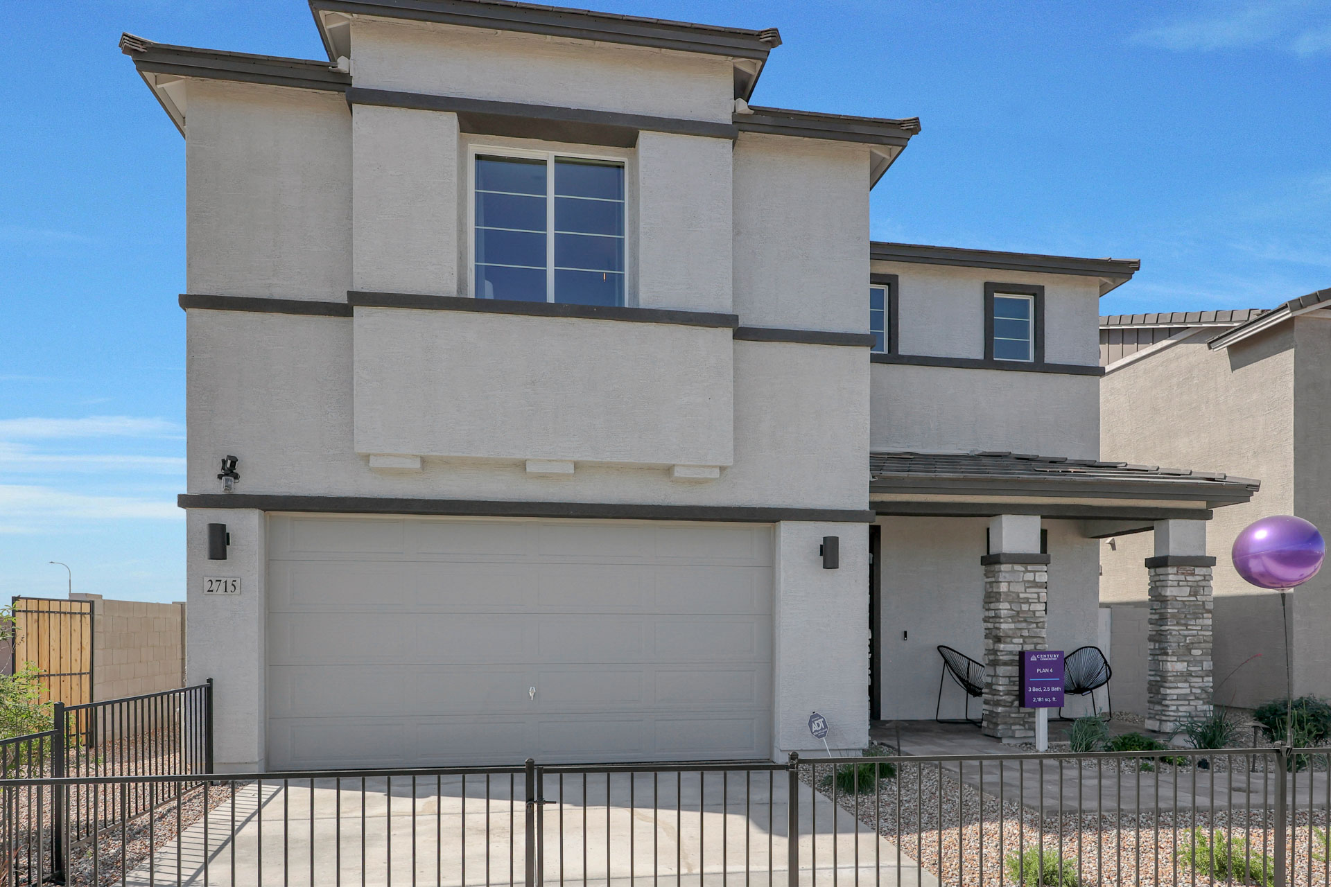 A building with a fence around it.