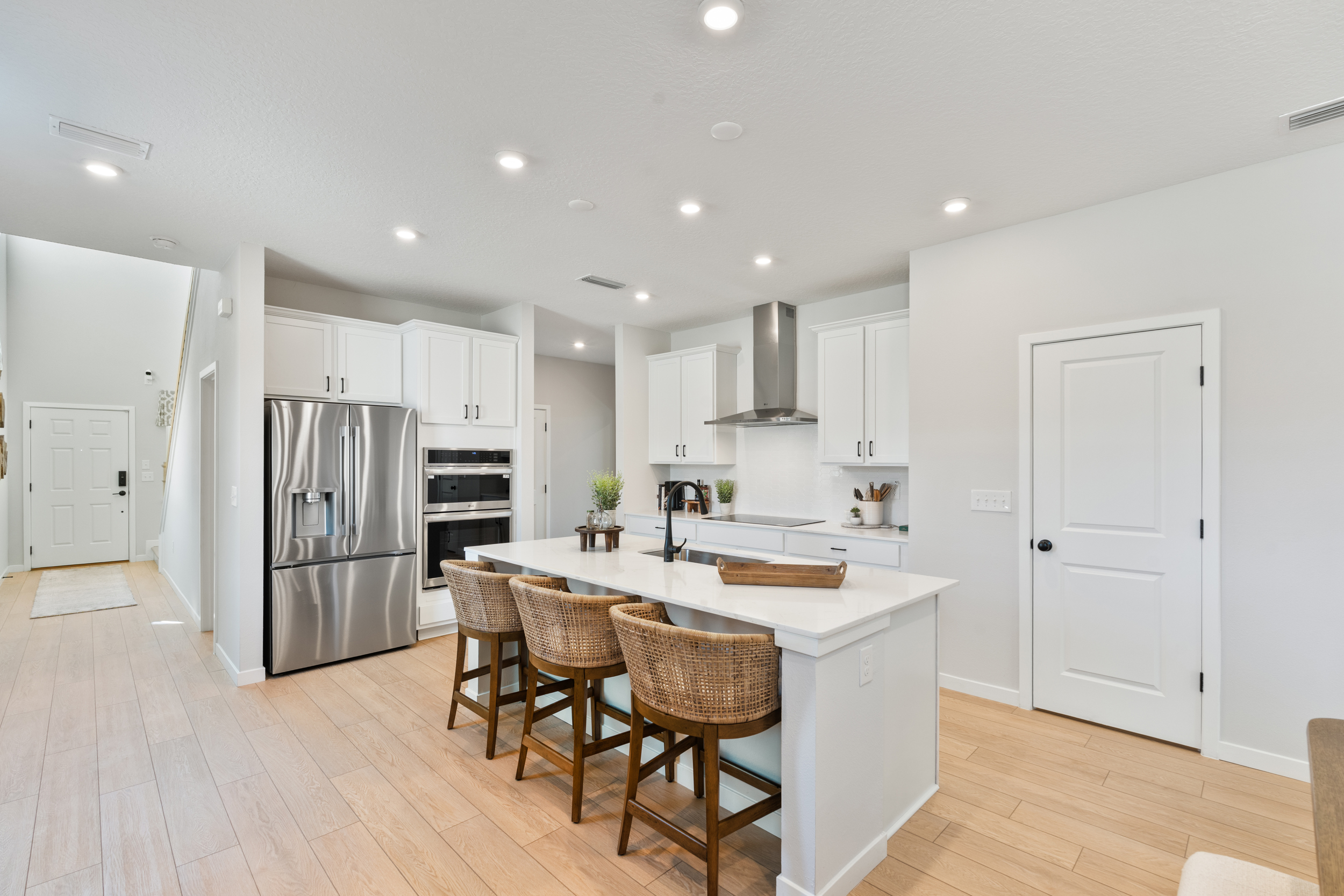 Amelia II Model Chef's Kitchen with Island at Seminole Palms