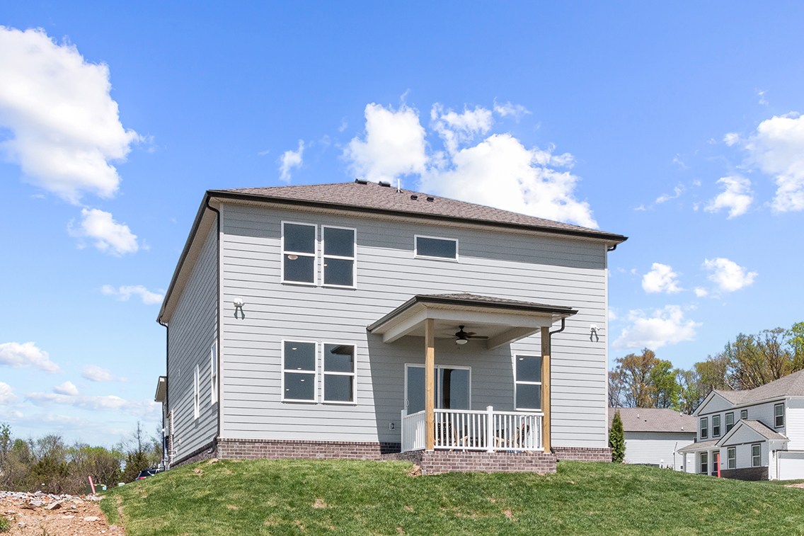 A house with a porch.