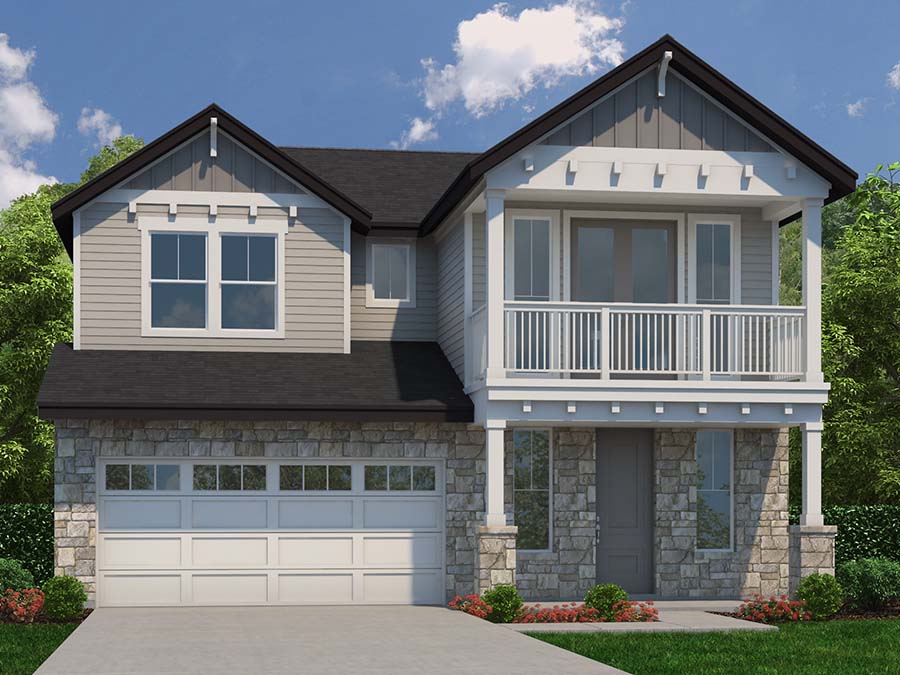 A house with a large front yard.