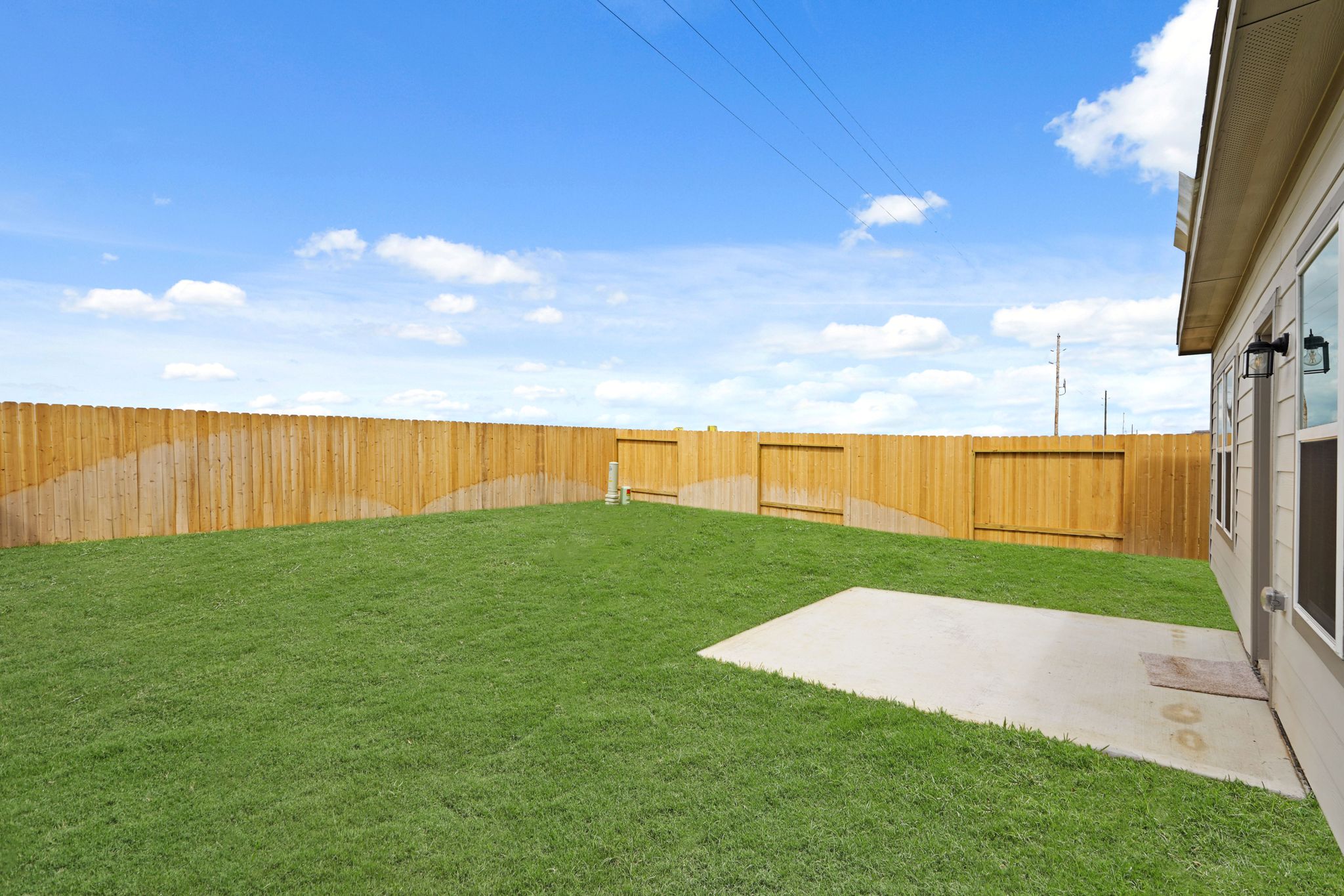 A fenced in yard.