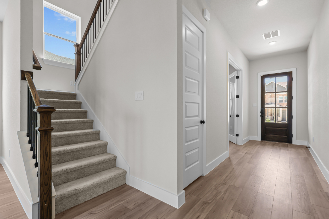 A staircase in a house.