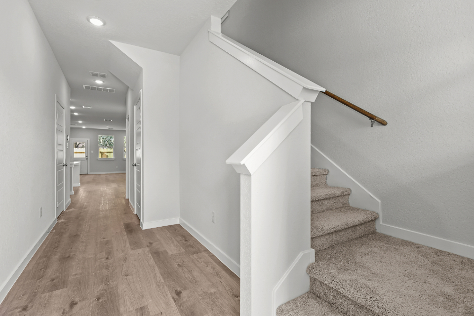 A staircase in a house.