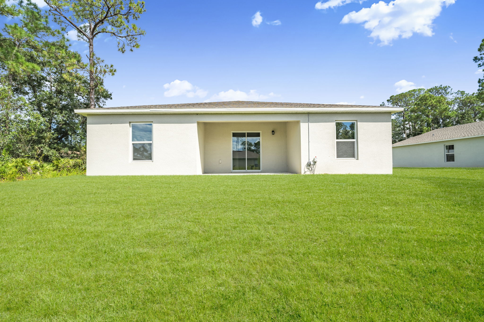 A house with a large yard.