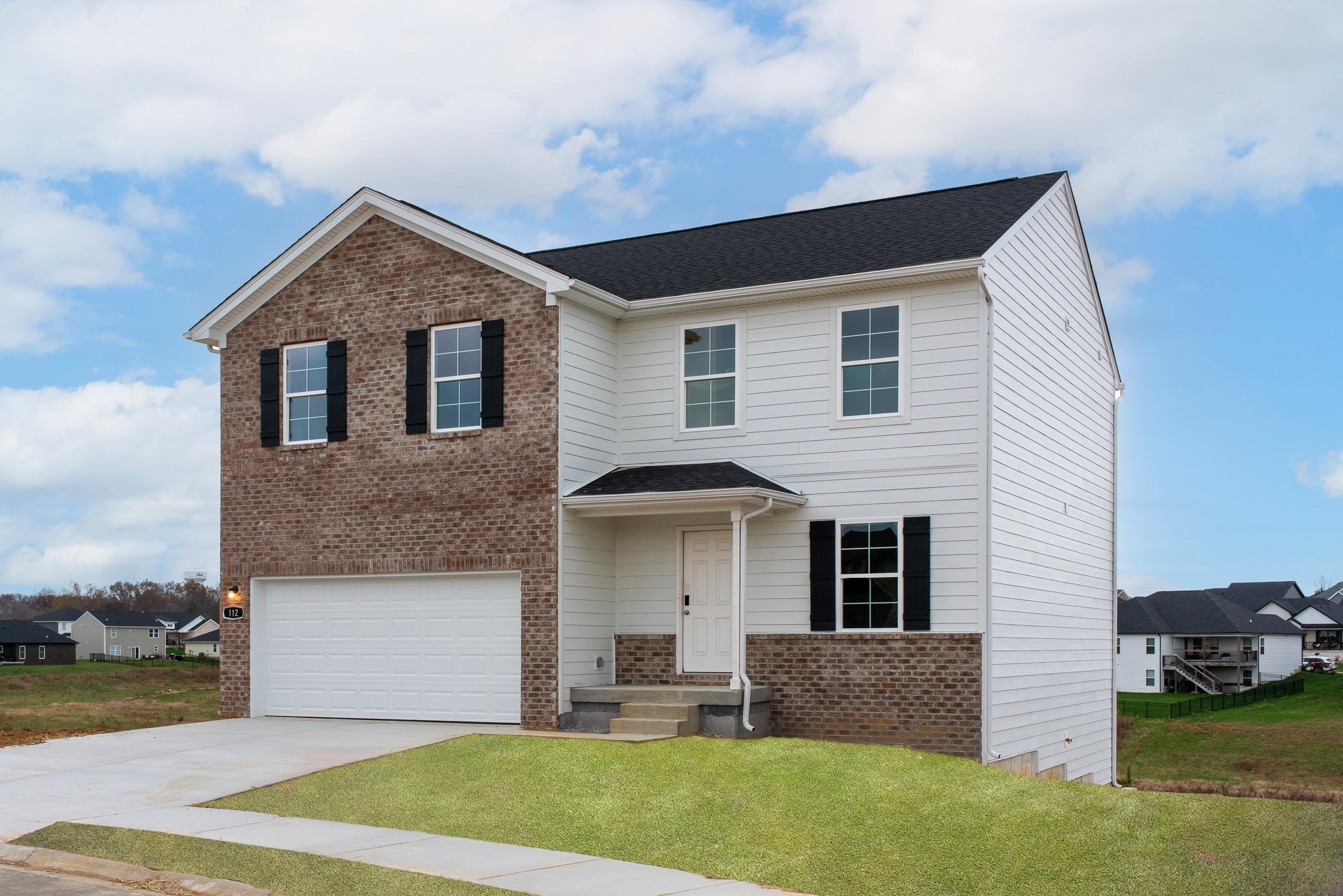 A house with a garage.